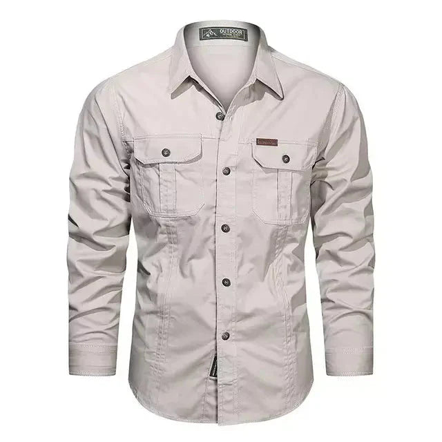 Camisa Masculina Manga Longa Militar